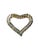 1940s Vintage Clear Rhinestone Heart Brooch Pin Costume Jewelry Silver Toned For Sale - Image 5 of 5