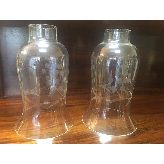 1970s Gorham Sterling Silver Weighted Gadrooned Candleholder Pair W/ Glass Hurricanes For Sale - Image 5 of 10