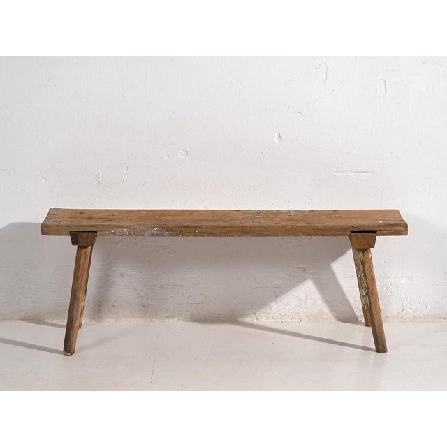 Small Vintage Bench, 1920 For Sale - Image 6 of 9