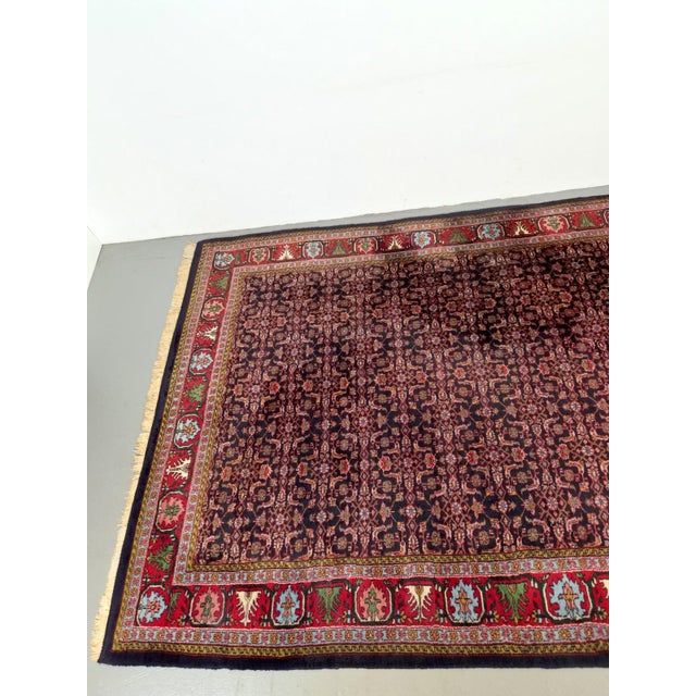 Vintage Hand-Knotted Bidjar Herati Rug in Wool, 1960s For Sale - Image 3 of 11