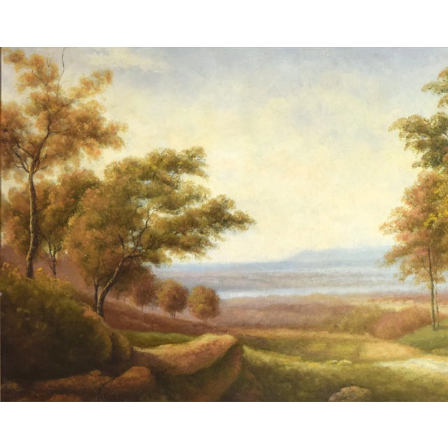 Late 20th Century Large Scale Contemporary Traditional Landscape Painting Oil on Canvas For Sale - Image 5 of 7