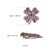 Circa 1890s Style 6.25 Ct Ruby & Kyanite Four Leaf Clover Christmas Brooch Pendant For Sale - Image 13 of 15