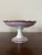 An antique compote serving dish from renowned 19th century Parisian luxury firm, Escalier de Cristal in Pompadour Pink, a...