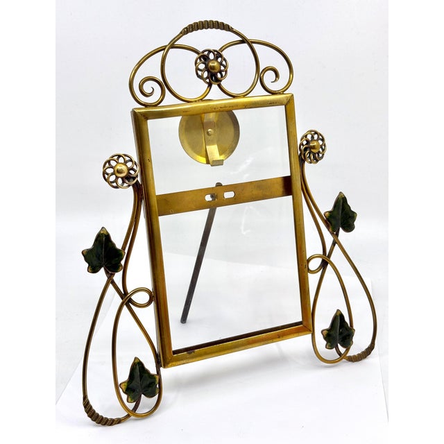 Early 20th Century Antique Art Nouveau Whiplash Ivy Picture Frame For Sale - Image 5 of 8