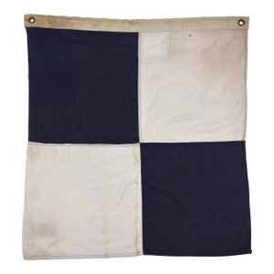 Reconstructed Vintage Cotton Nautical Signal Flag