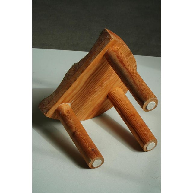 Mid-Century Swedish Folk Art Sculptural Pine Stool, 1950s For Sale - Image 11 of 17