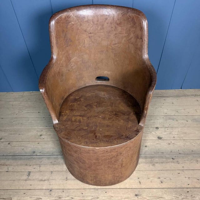Swedish Painted Wood Stump Chair For Sale - Image 5 of 18