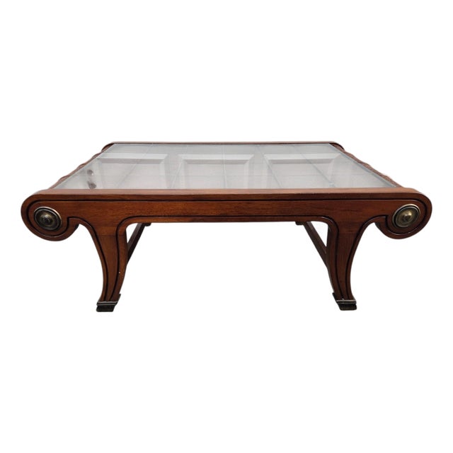1990s Tommy Bahama Lexington Cane Coffee Table British Colonial Classical Revival For Sale