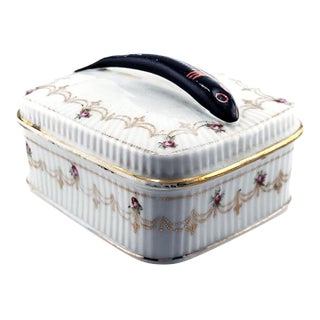 Victorian Austrian Porcelain Sardine Box - Trinket Box For Sale
