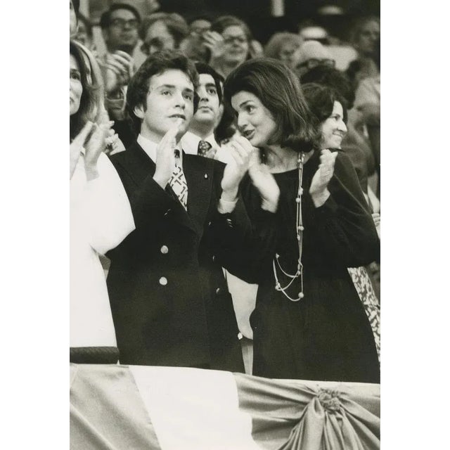 Jackie Kennedy with Family, Black and White Photograph, 1970s For Sale - Image 4 of 4