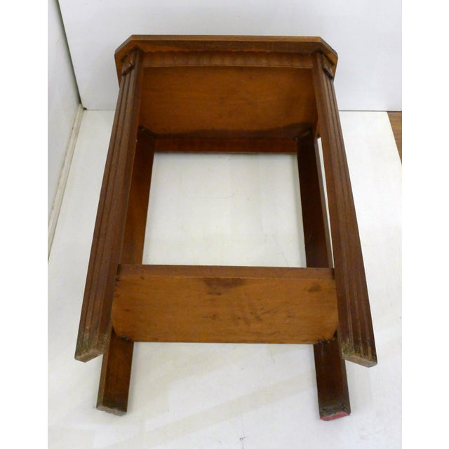 Brown Small Art Deco Wooden Side Table, 1940s For Sale - Image 8 of 13