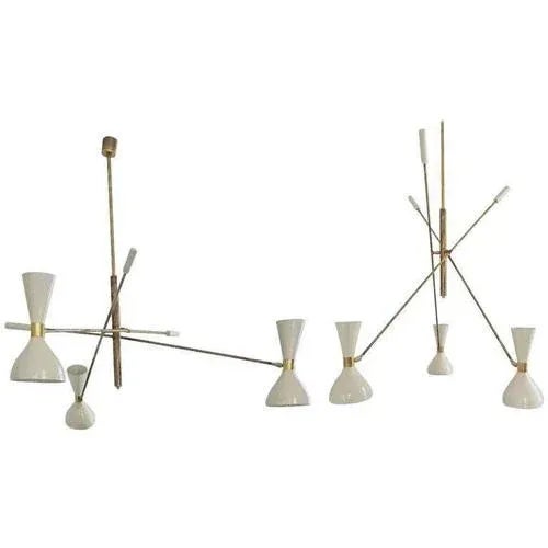 Adjustable Three-Arm Chandelier by Silvio Piattelli For Sale - Image 10 of 10