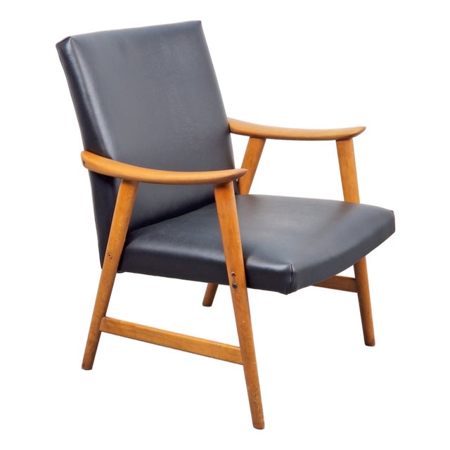 Vintage Beech Armchair from De Ster Gelderland, 1960s For Sale