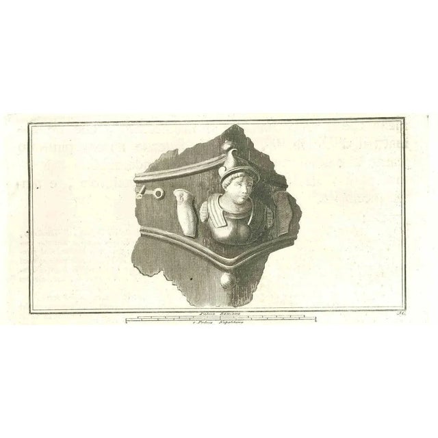 Ancient roman relief, from the series "antiquities of herculaneum", is an original etching on paper realized by an...