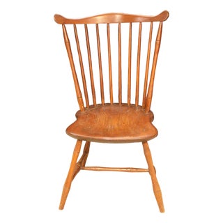 Early 19th Century American Fan Back Windsor Side Chair For Sale
