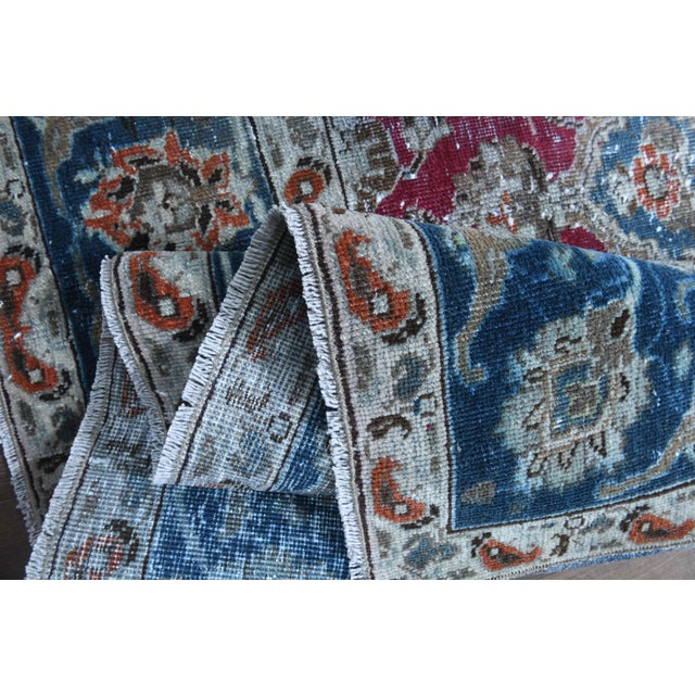 1970s Vintage Persian Handmade Wool Cotton Light Red Area Rug For Sale - Image 11 of 11