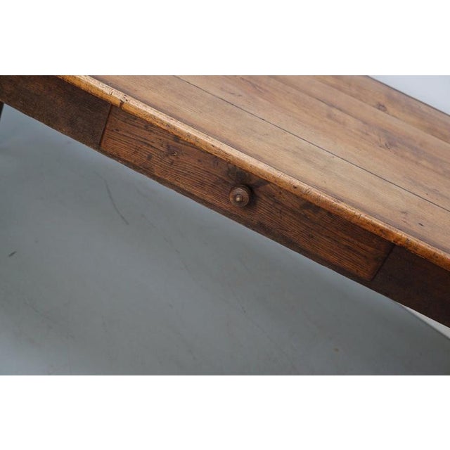 Early 20th Century French Rustic Oak Farmhouse Dining Table For Sale - Image 16 of 18