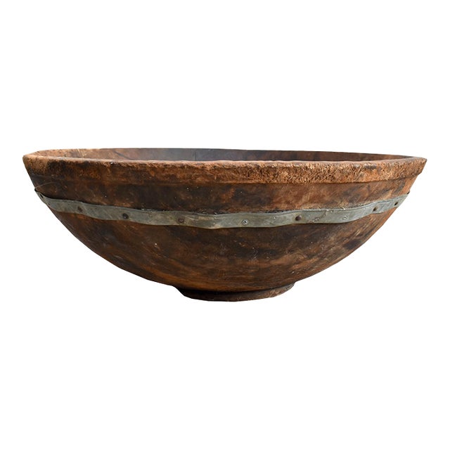 Carved Bowl From Single Stump For Sale