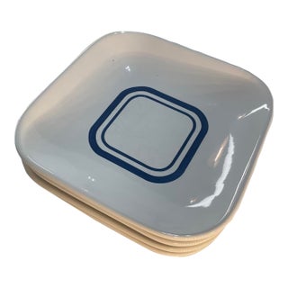 Nautica Signature Tablewares Square Dessert Plates - Set of 4 For Sale
