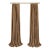 Pair of Custom Interlined Striped Drapery Panels in Black, Gold & Ivory, 94” For Sale