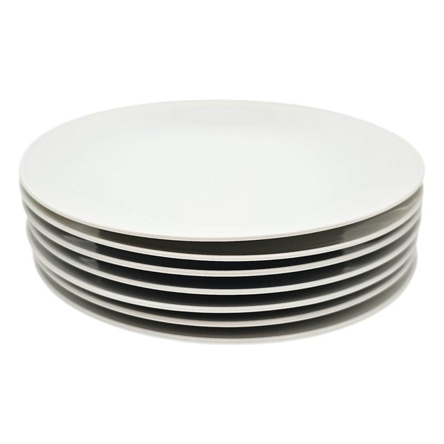 Rosenthal Set of 7 Rosenthal “Continental” White Porcelain Salad Plates For Sale - Image 4 of 7