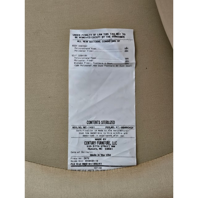 Late 20th Century Pair Century Furniture Lpuis XV Style Walnut Cane Back and Upholstered Fauteuils For Sale - Image 12 of 12