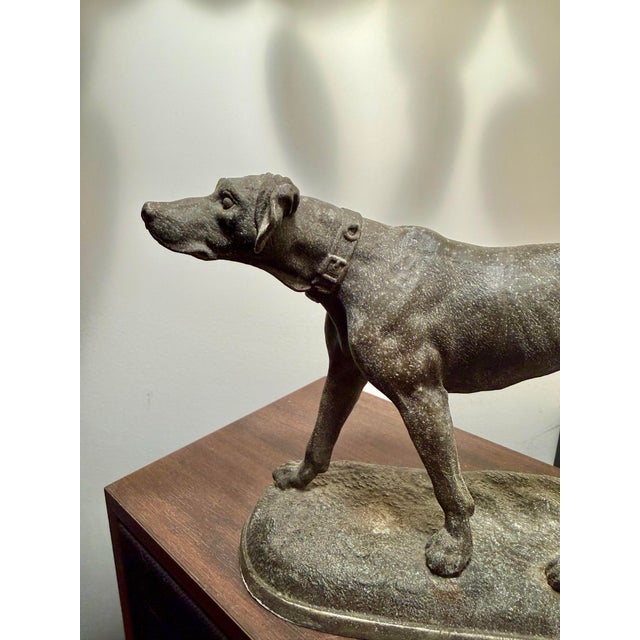 Early 20th Century Cast Metal Dog Statue For Sale - Image 4 of 10