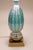 Rare Large Turquoise "Costolato" Barovier Toso Murano Italy Thick Bubble Blown Art Glass Brass Table Lamp 1960s For Sale In Los Angeles - Image 6 of 14