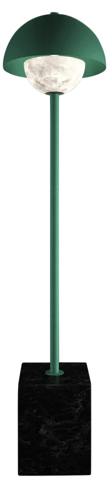Apollo Floor Lamp in Green Metal by Alabastro Italiano
