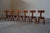 Brown Vintage Italian T Back Dining Chairs, 1970s, Set of 6 For Sale - Image 8 of 8