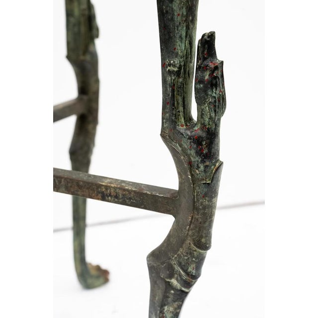 Metal Sculptural Bronze and Marble Table, 19th-20th Century For Sale - Image 7 of 16