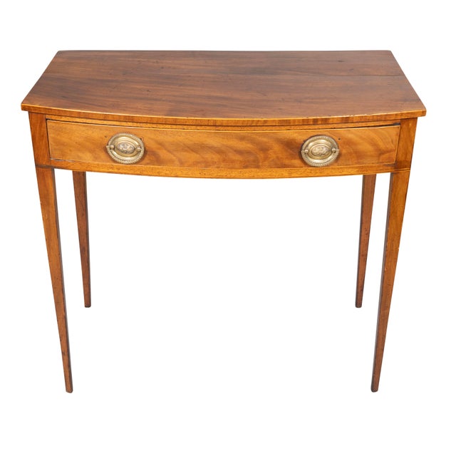 Traditional George III Mahogany Bowfront Side Table For Sale - Image 3 of 9
