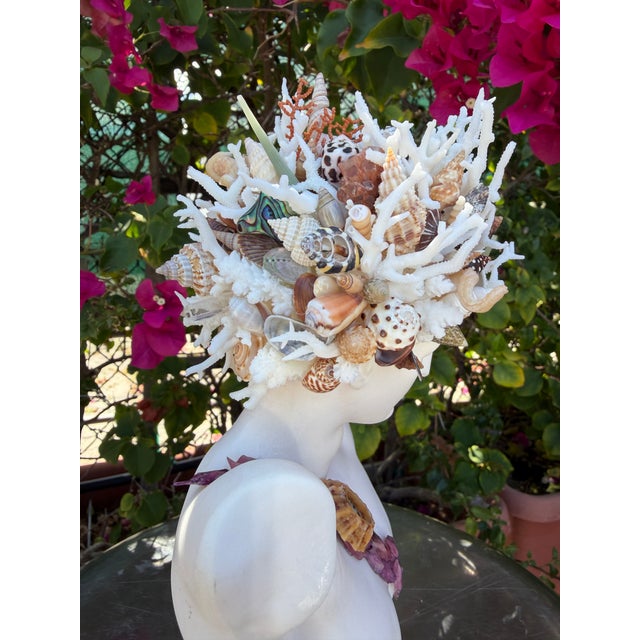 Christa's South Seashells CSS Seashell 10.5" Bust of Hermes For Sale - Image 4 of 7