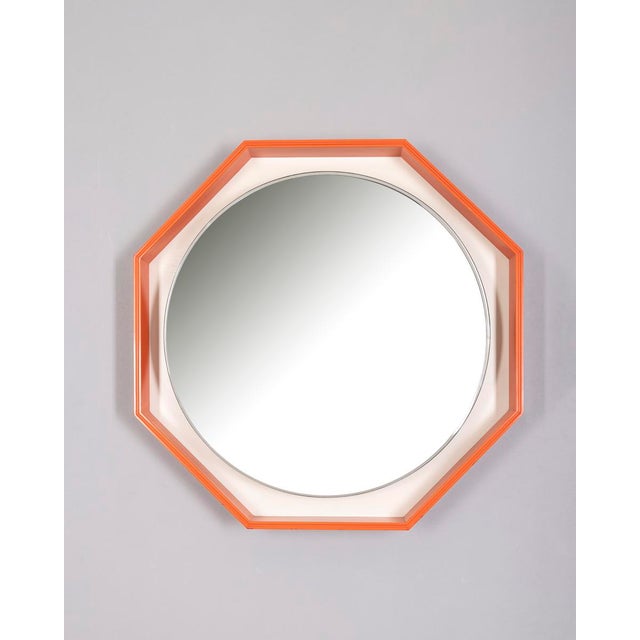 Vintage Backlit Wall Mirror, Italy, 1970s For Sale - Image 13 of 13