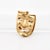 Mid 20th Century Vintage 14k Gold Comedy & Tragedy Masks Figural Charm for a Bracelet For Sale - Image 5 of 14