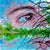 I'll Be Your Mirror-Logan-7 Lakes, France by Amanda Seckington | Acrylic on panel Eye reflection in water with greenery. For Sale