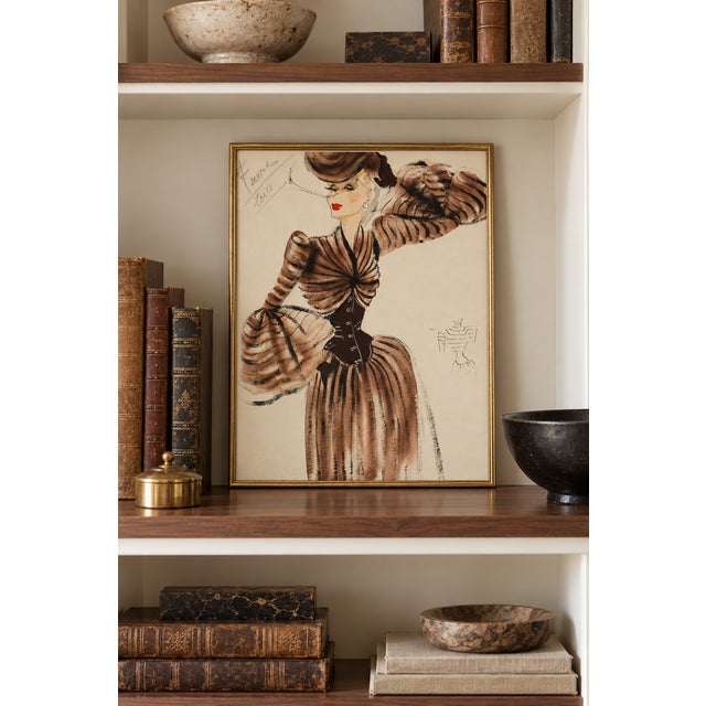 Art Deco Vintage Fashion Art Print – French Fashion Illustration, 12" X 16" For Sale - Image 3 of 8