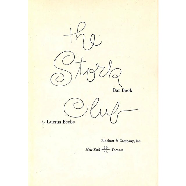 "The Stork Club: Bar Book" 1946 Beebe, Lucius For Sale In New York - Image 6 of 8