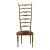 Vintage Gilt Ladderback Chair After Gio Ponti For Sale