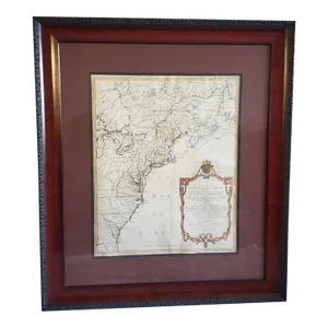 1760 Map of North America, Framed
