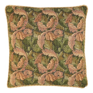 Acanthus Leaf Gold Cushion With Gold Rope Cord With Feather Filler - 46x46cm (18"x18") For Sale