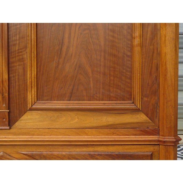 Antique Louis Philippe Walnut Wardrobe, 1890s For Sale - Image 12 of 18