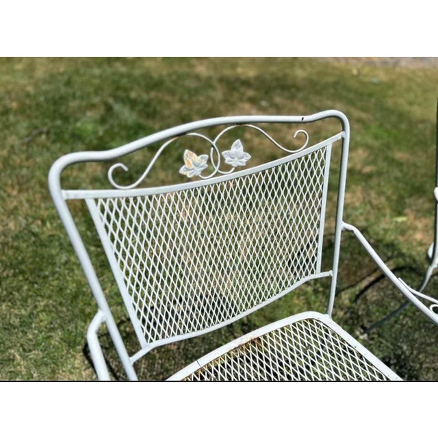1970s 1970s Wrought Iron Patio Chairs - Set of 2 For Sale - Image 5 of 6