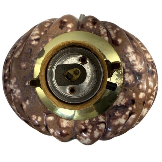 Vintage 80s Shell Table Lamp Coastal Seashell Brass Base 18" For Sale In Portland, OR - Image 6 of 9