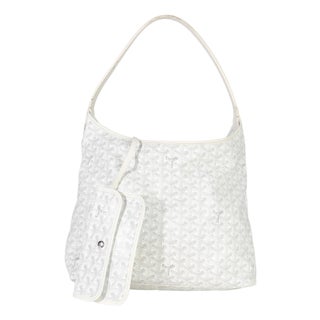 White Goyardine Canvas Boheme Hobo For Sale