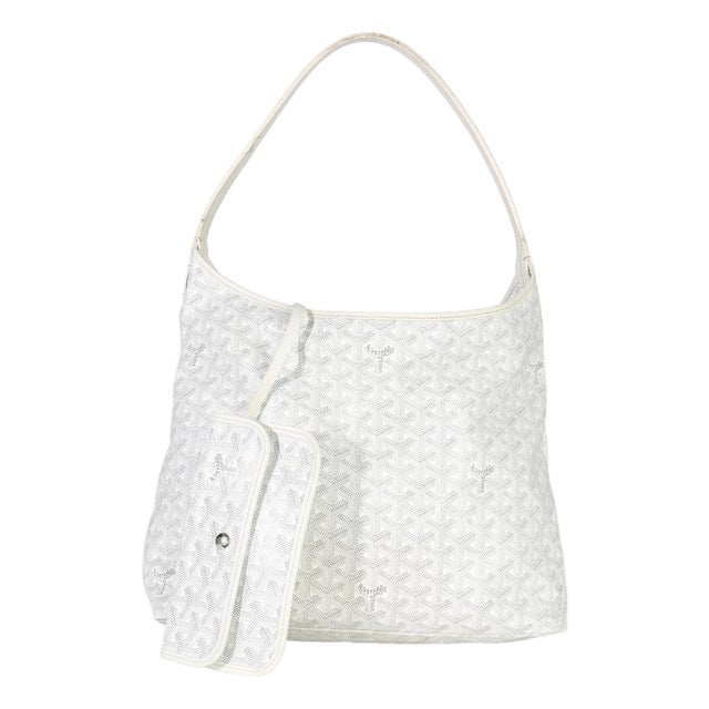 White Goyardine Canvas Boheme Hobo For Sale
