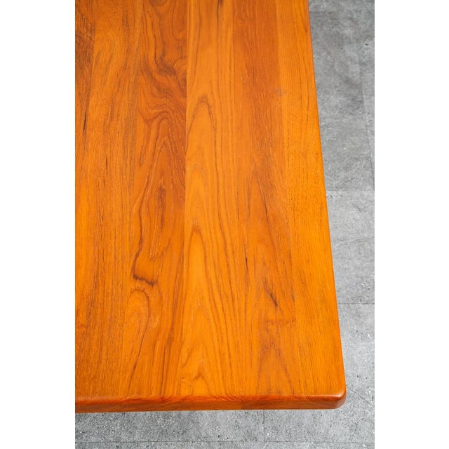 1960s Mid Century Danish Modern Coffee Table Rectangular Solid Teak Niels Bach Randers For Sale - Image 11 of 12
