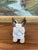Charming handcrafted studio pottery bunny figurine designed as a card holder or place card stand. This whimsical ceramic...