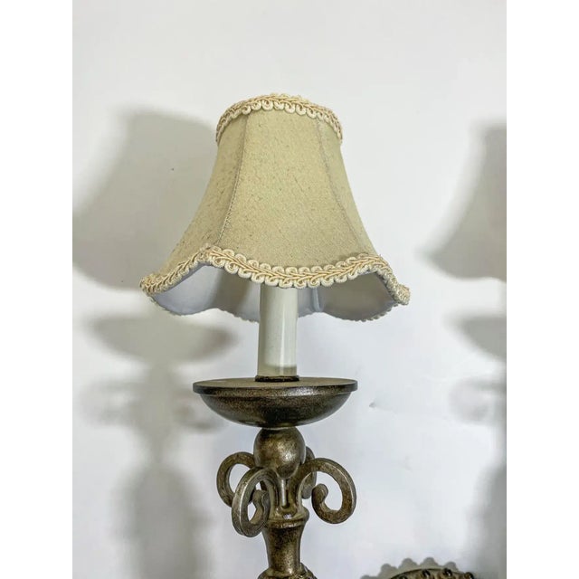 Large Neo Gothic Style Cast Iron Two Arms Wall Sconce For Sale In New York - Image 6 of 10