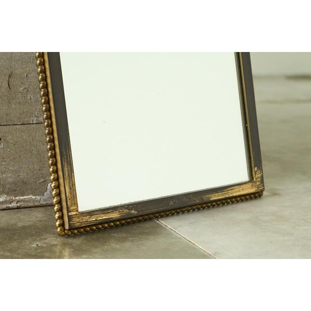 Neoclassical Louis XVI Style Mirror in Patinated Brass, 1960s For Sale - Image 9 of 11